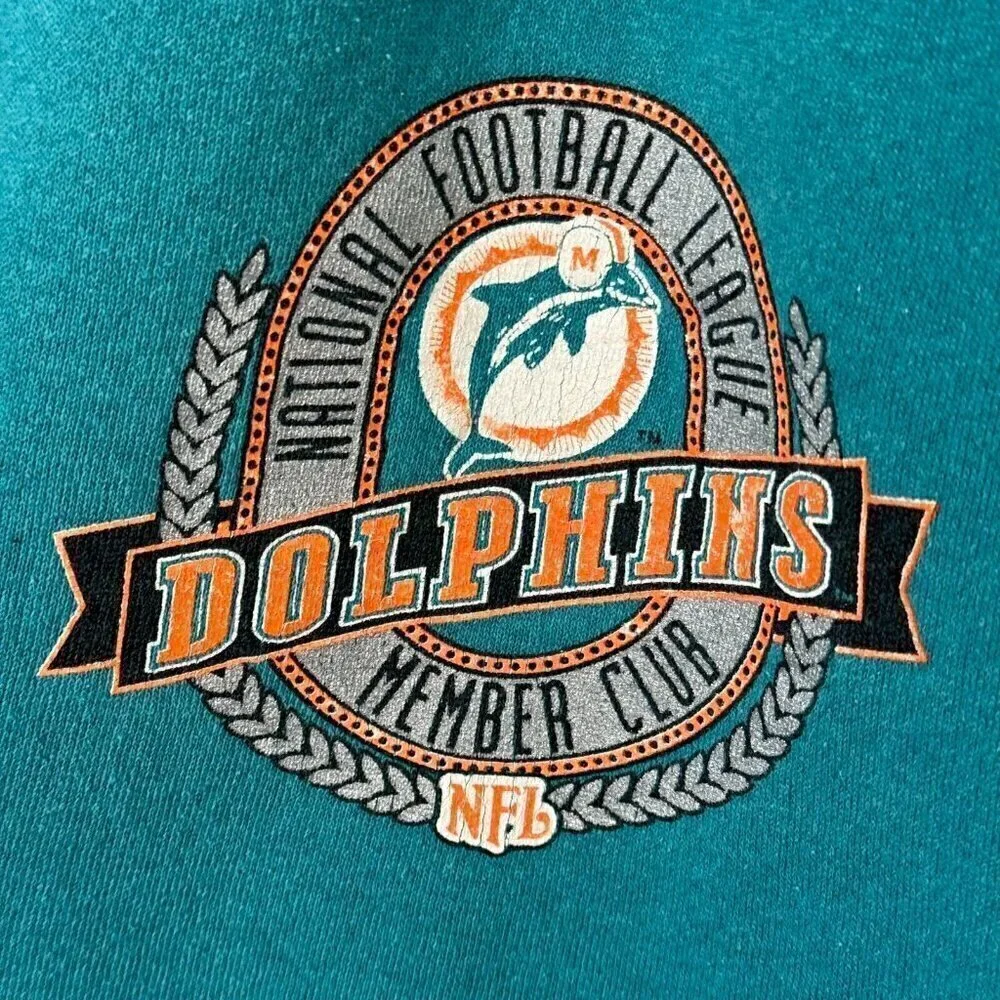 Vintage Nutmeg Mills Miami Dolphins Team NFL Collection Jogger Sweatpants Size L